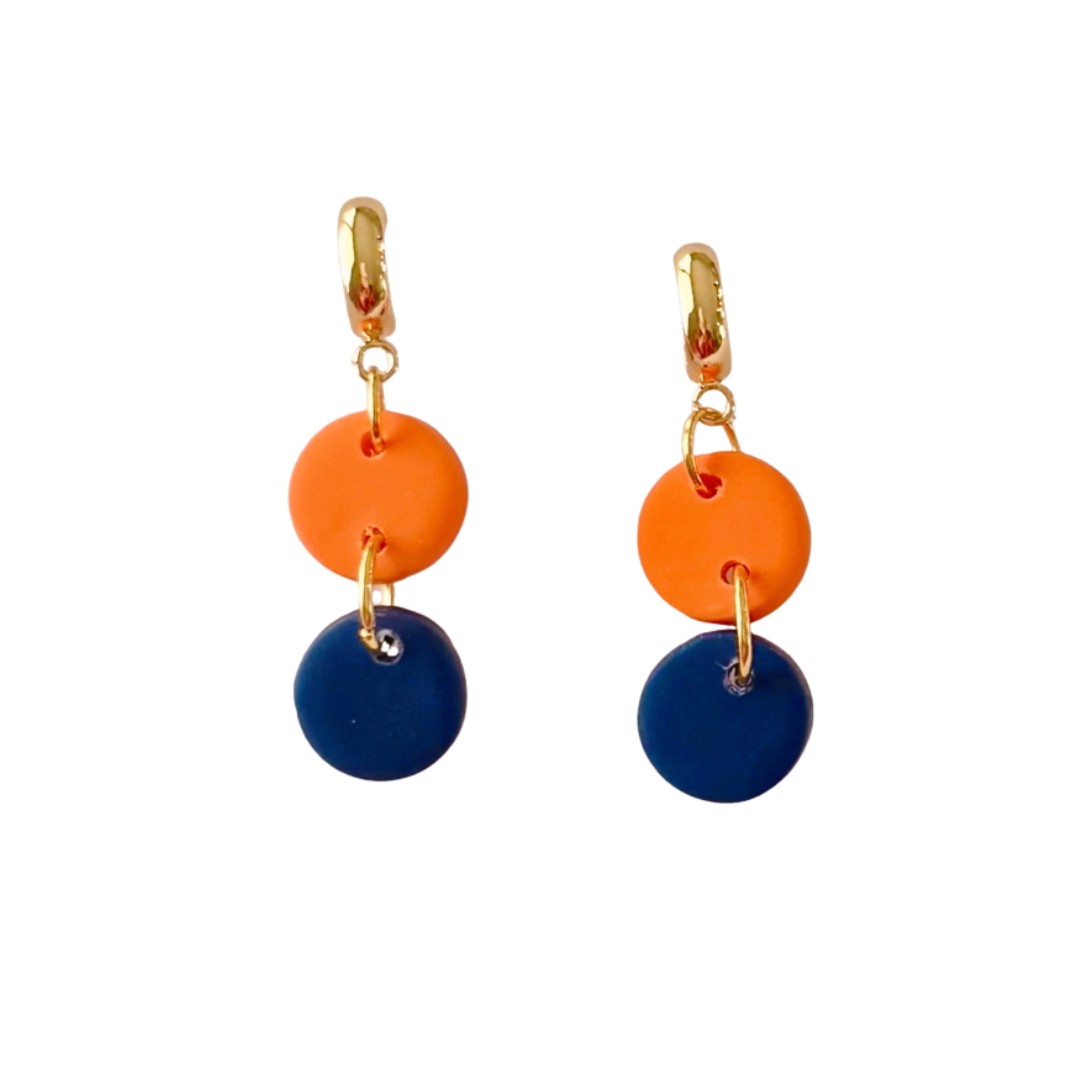 Sweet Tree Ember, handcrafted polymer clay earrings