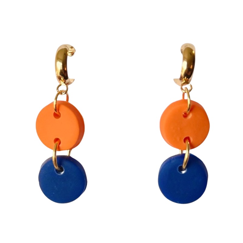 Sweet Tree Ember, handcrafted polymer clay earrings