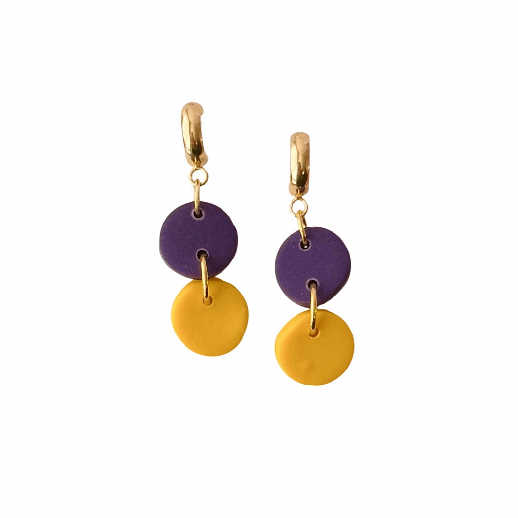 Sweet Tree Ember, handcrafted polymer clay earrings