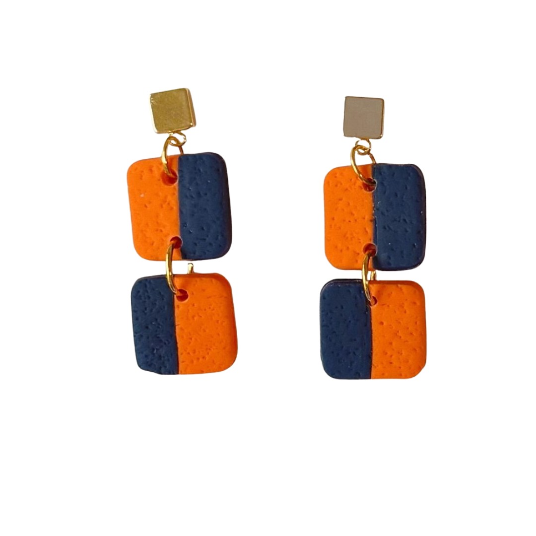 Sweet Tree Nell, handcrafted polymer clay earrings