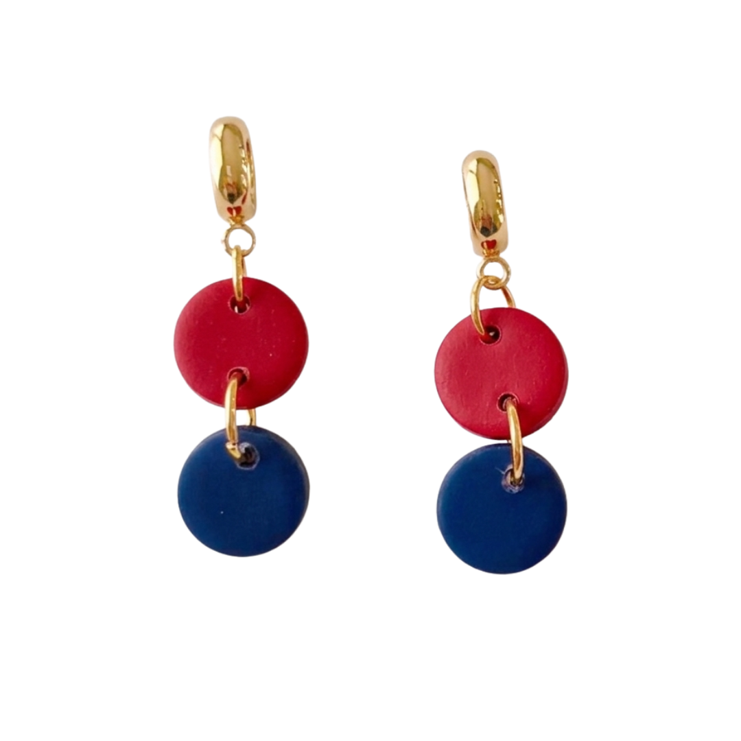 Sweet Tree Ember, handcrafted polymer clay earrings