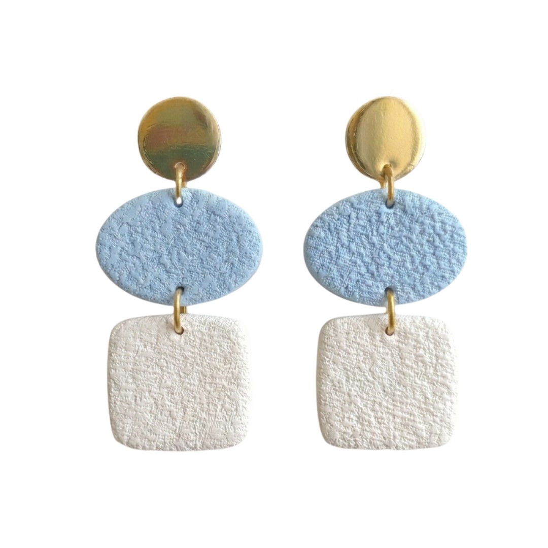 Sweet Tree Carolina Blue & White game day earrings