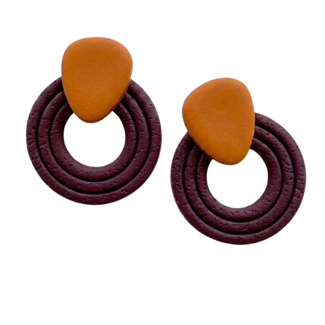 Sweet Tree Presley, handcrafted polymer clay earrings