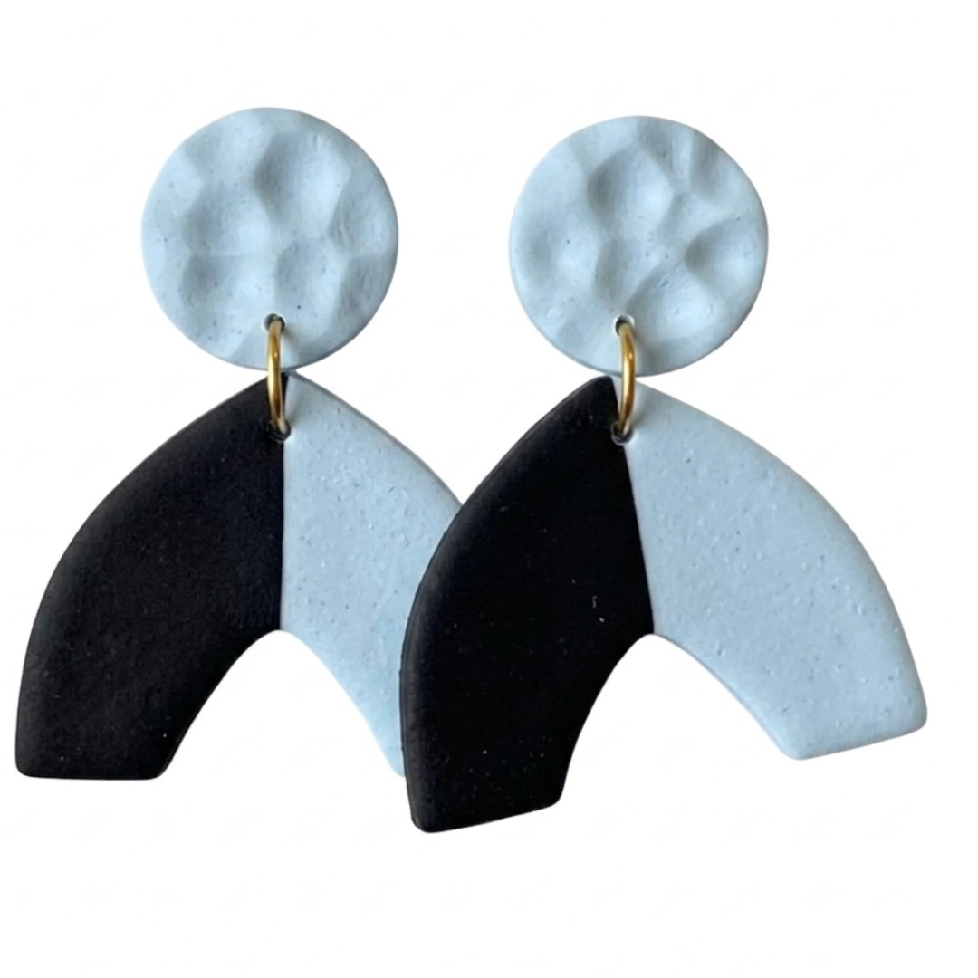 Pale Blue and Black