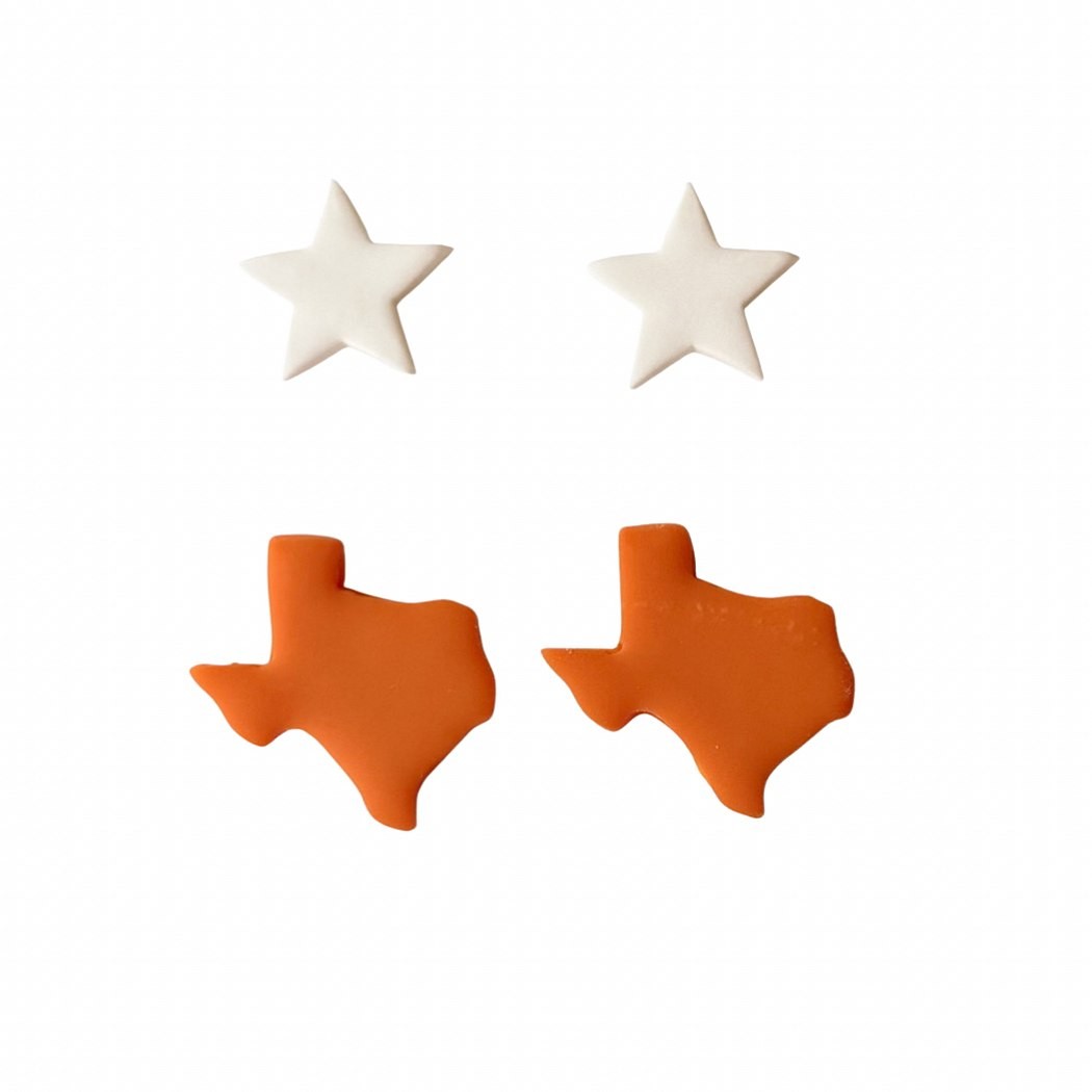 Sweet Tree Austin Stud Set, handcrafted polymer clay earrings
