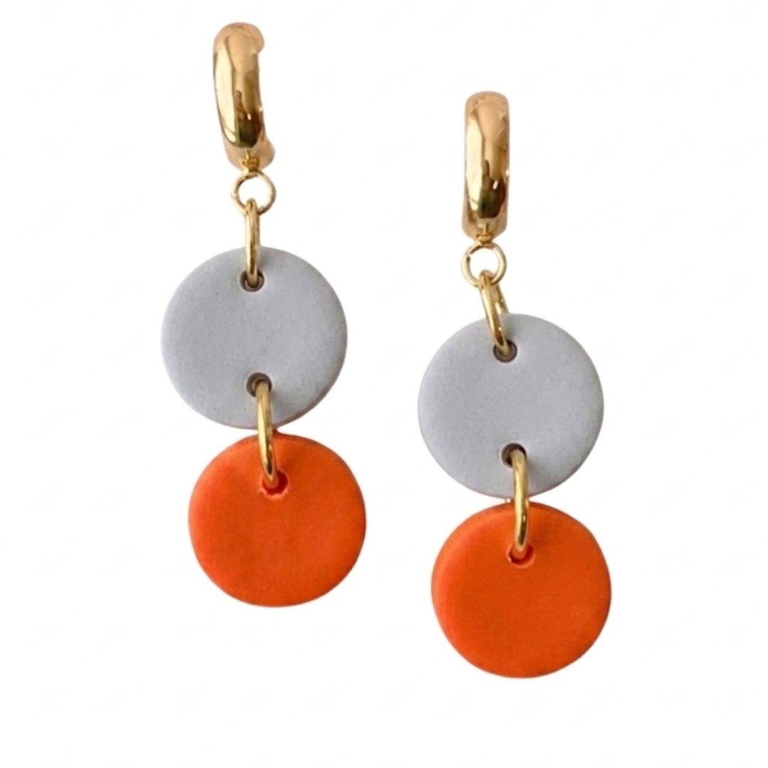 Sweet Tree Ember, handcrafted polymer clay earrings