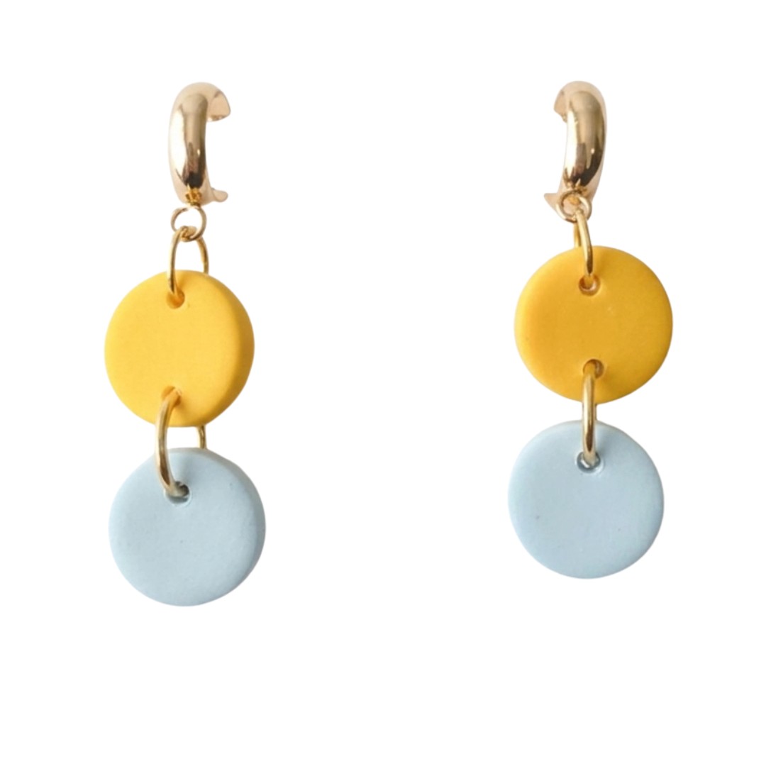 Sweet Tree Ember, handcrafted polymer clay earrings
