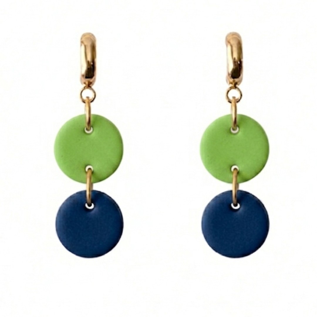Sweet Tree Ember, handcrafted polymer clay earrings