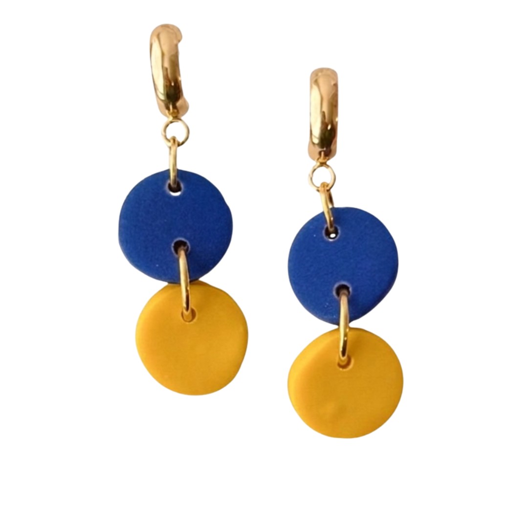 Sweet Tree Ember, handcrafted polymer clay earrings