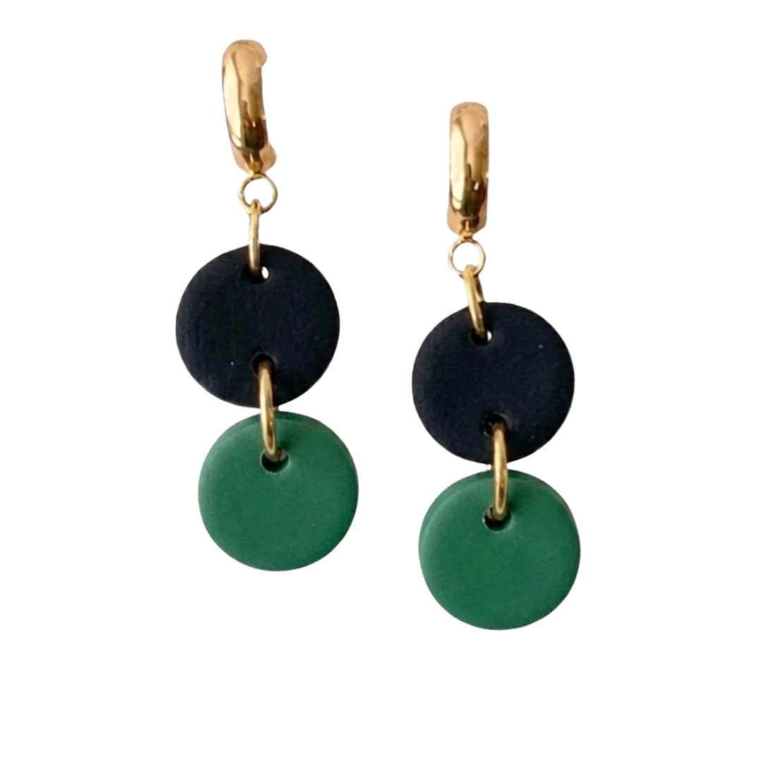 Sweet Tree Ember, handcrafted polymer clay earrings