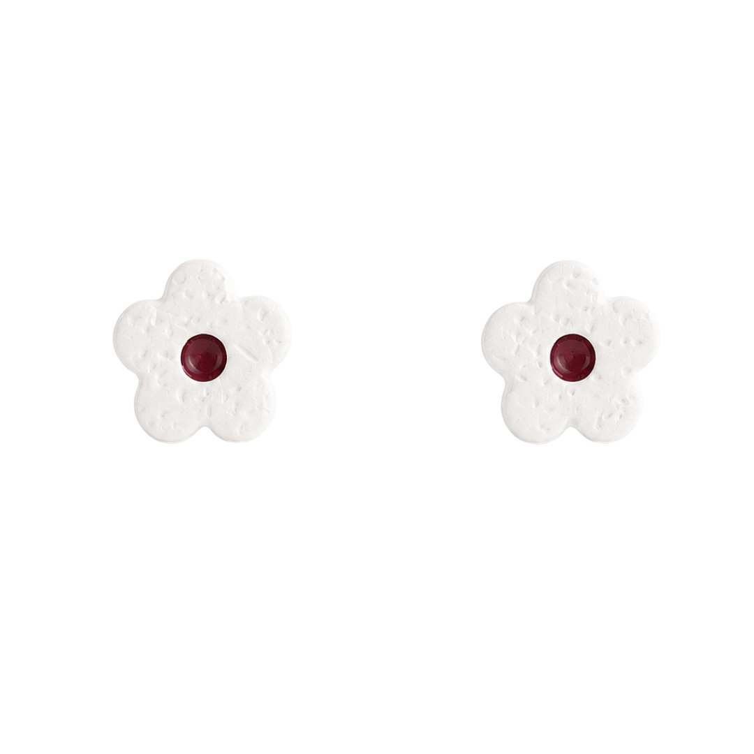 Sweet Tree Flower Stud, handcrafted polymer clay earrings