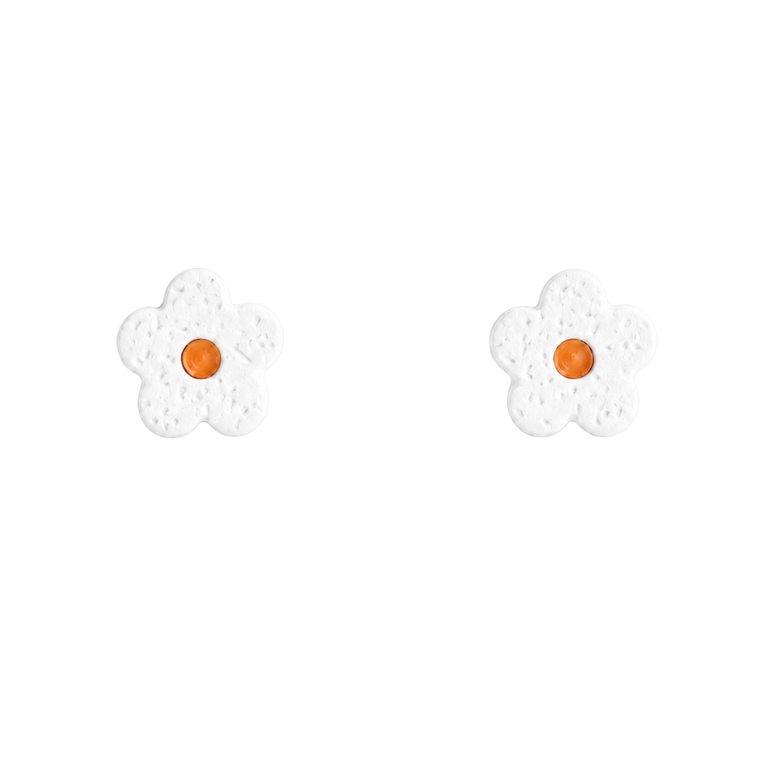 Sweet Tree Flower Stud, handcrafted polymer clay earrings