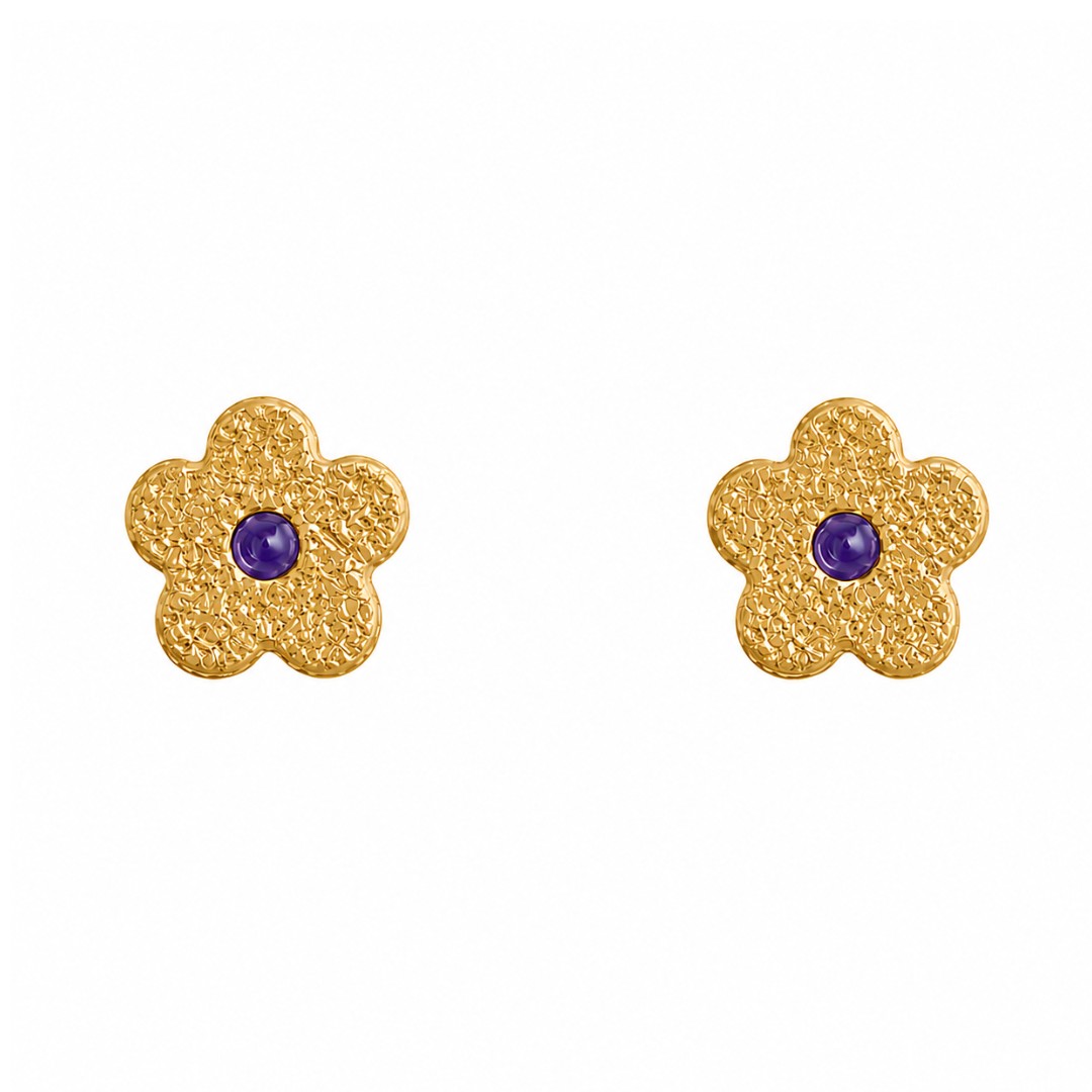 Sweet Tree Flower Stud, handcrafted polymer clay earrings