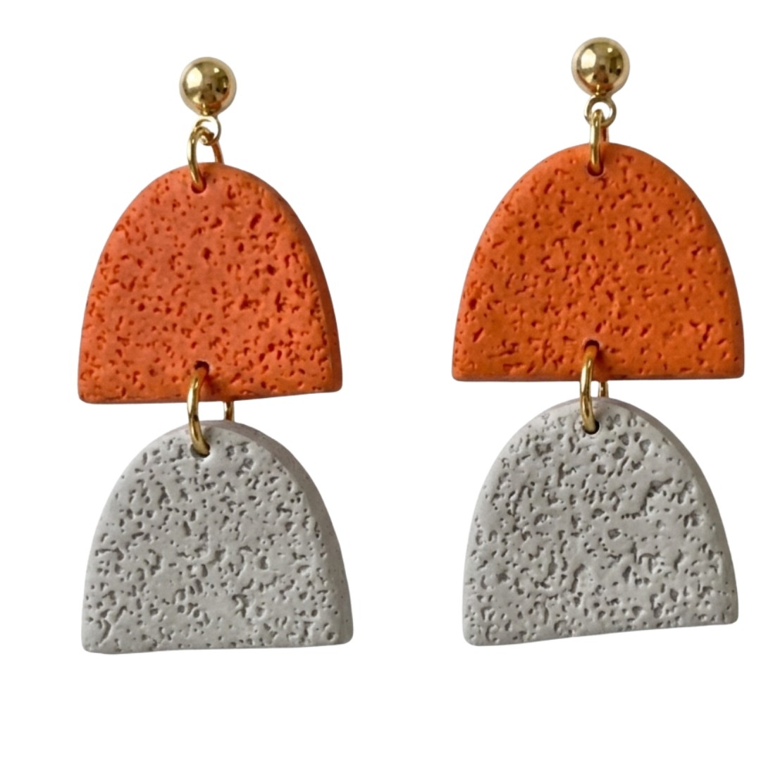 Sweet Tree Hazel, handcrafted polymer clay earrings
