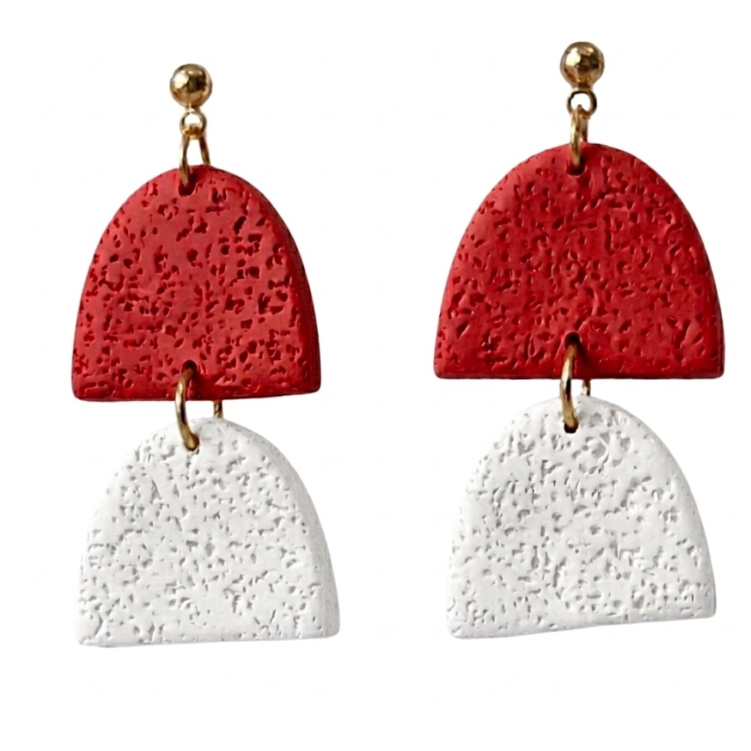 Sweet Tree Hazel, handcrafted polymer clay earrings