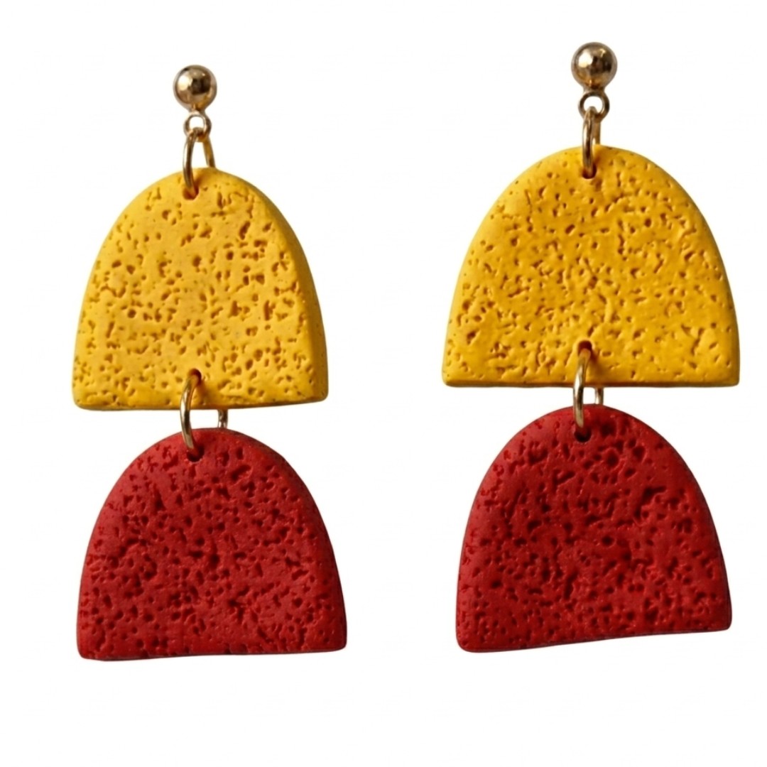 Sweet Tree Hazel, handcrafted polymer clay earrings