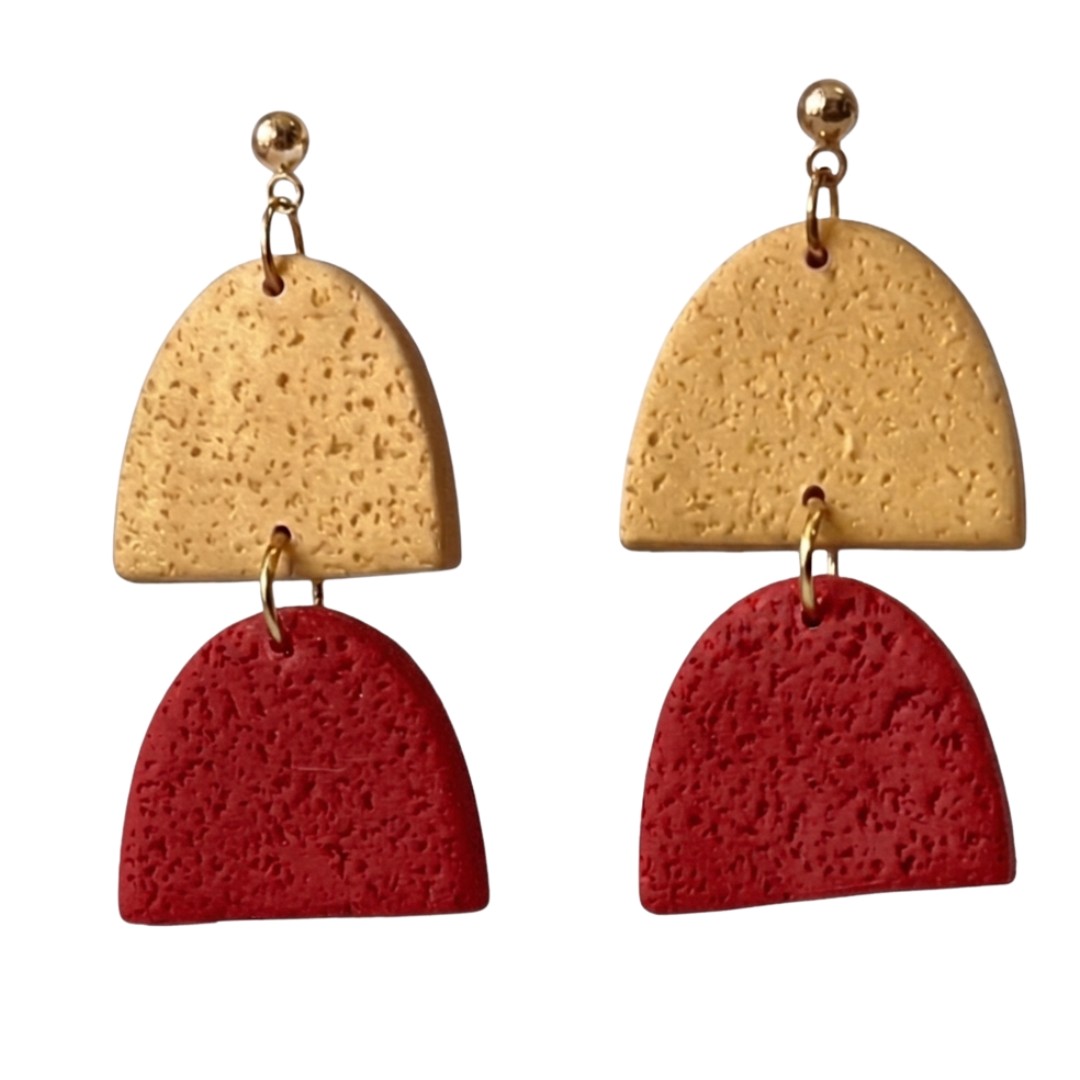 Sweet Tree Hazel, handcrafted polymer clay earrings
