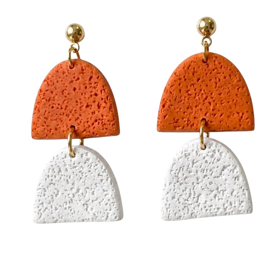 Sweet Tree Hazel, handcrafted polymer clay earrings