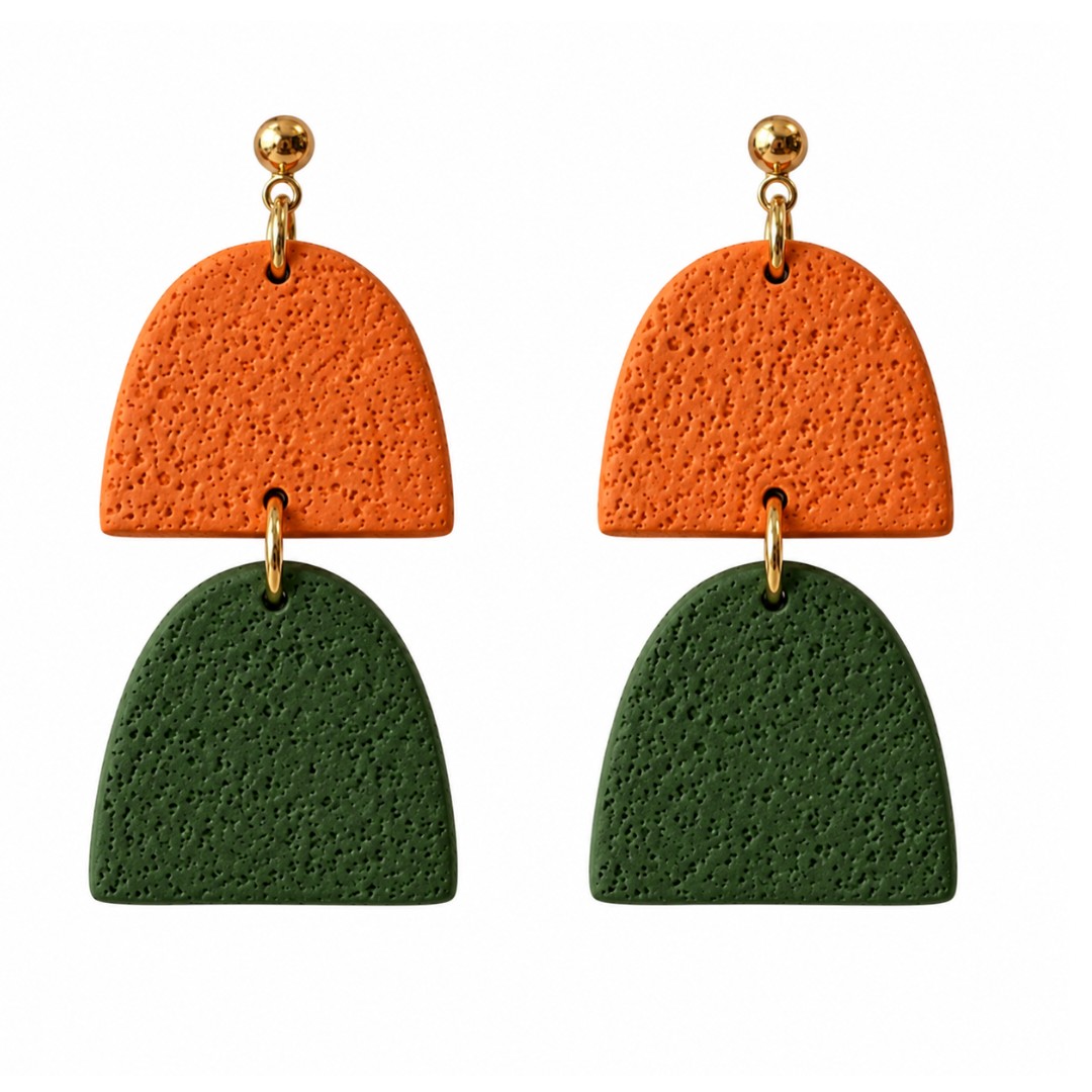 Sweet Tree Hazel, handcrafted polymer clay earrings