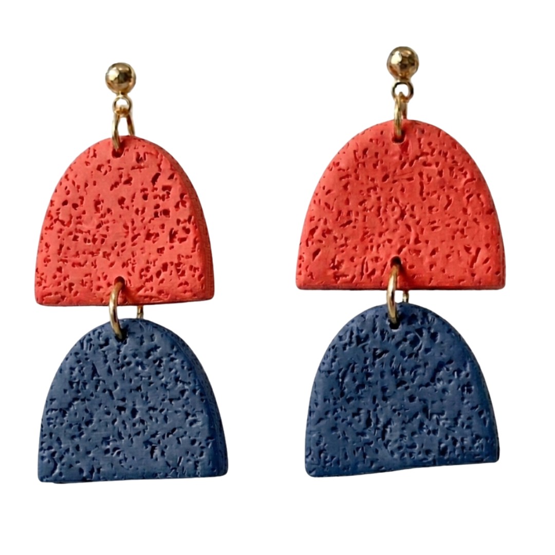 Sweet Tree Hazel, handcrafted polymer clay earrings