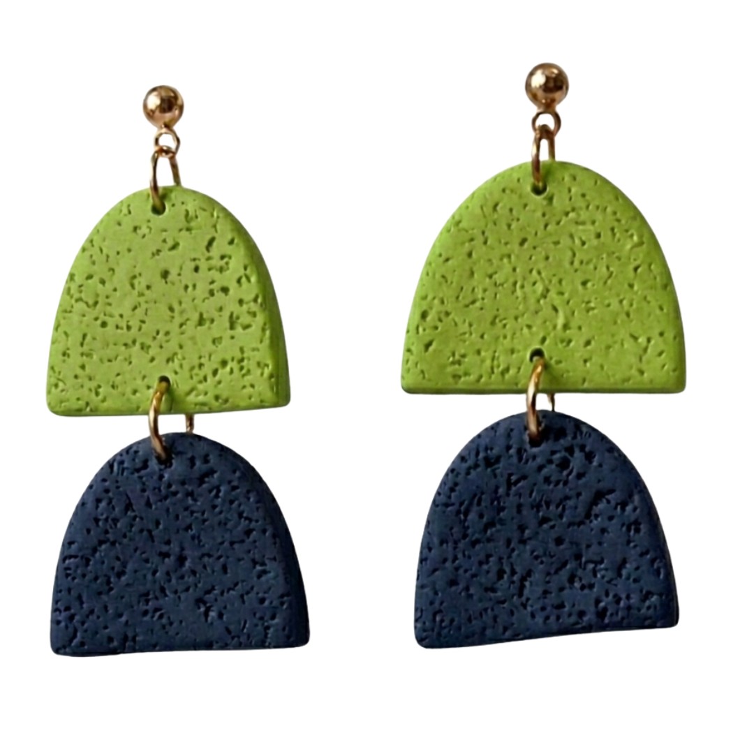 Sweet Tree Hazel, handcrafted polymer clay earrings