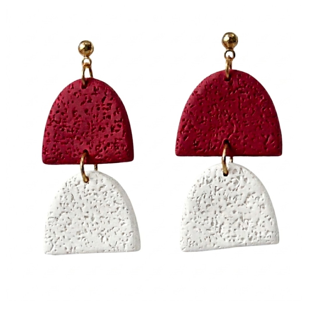Sweet Tree Hazel, handcrafted polymer clay earrings