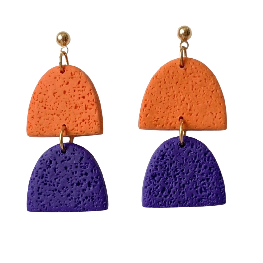 Sweet Tree Hazel, handcrafted polymer clay earrings