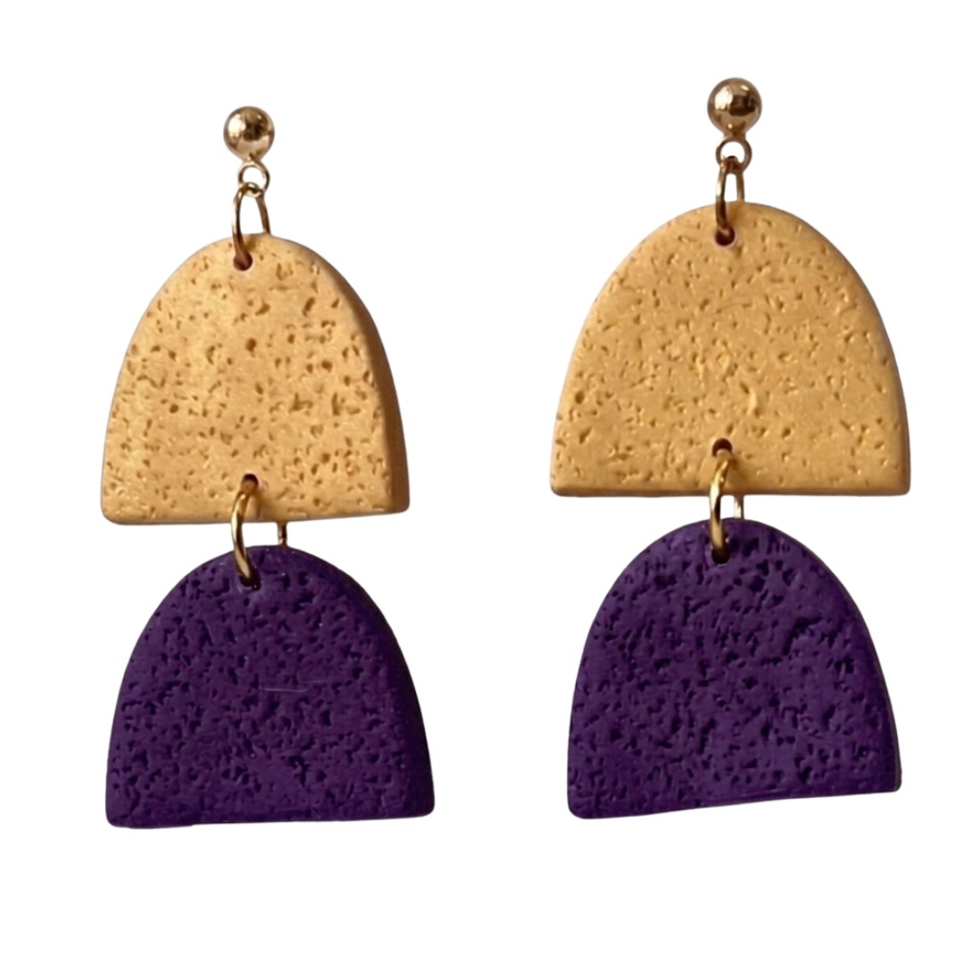 Sweet Tree Hazel, handcrafted polymer clay earrings