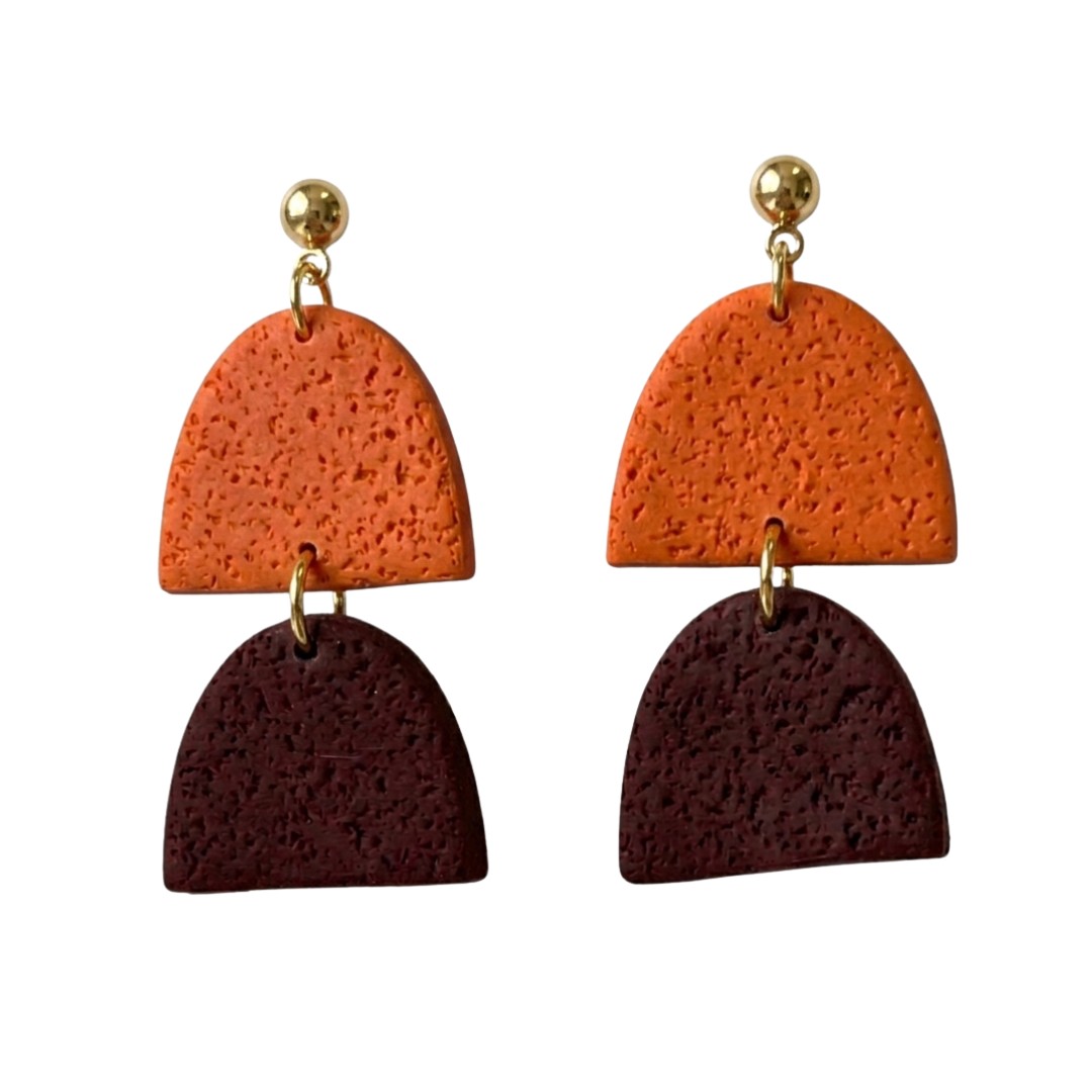 Sweet Tree Hazel, handcrafted polymer clay earrings
