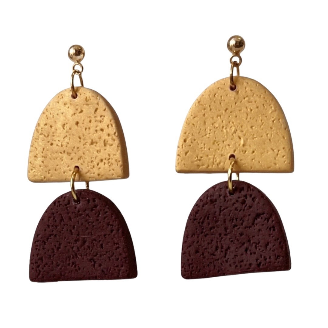 Sweet Tree Hazel, handcrafted polymer clay earrings