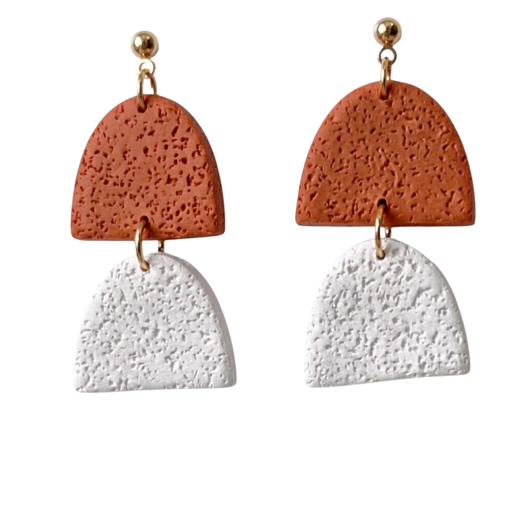 Sweet Tree Hazel, handcrafted polymer clay earrings