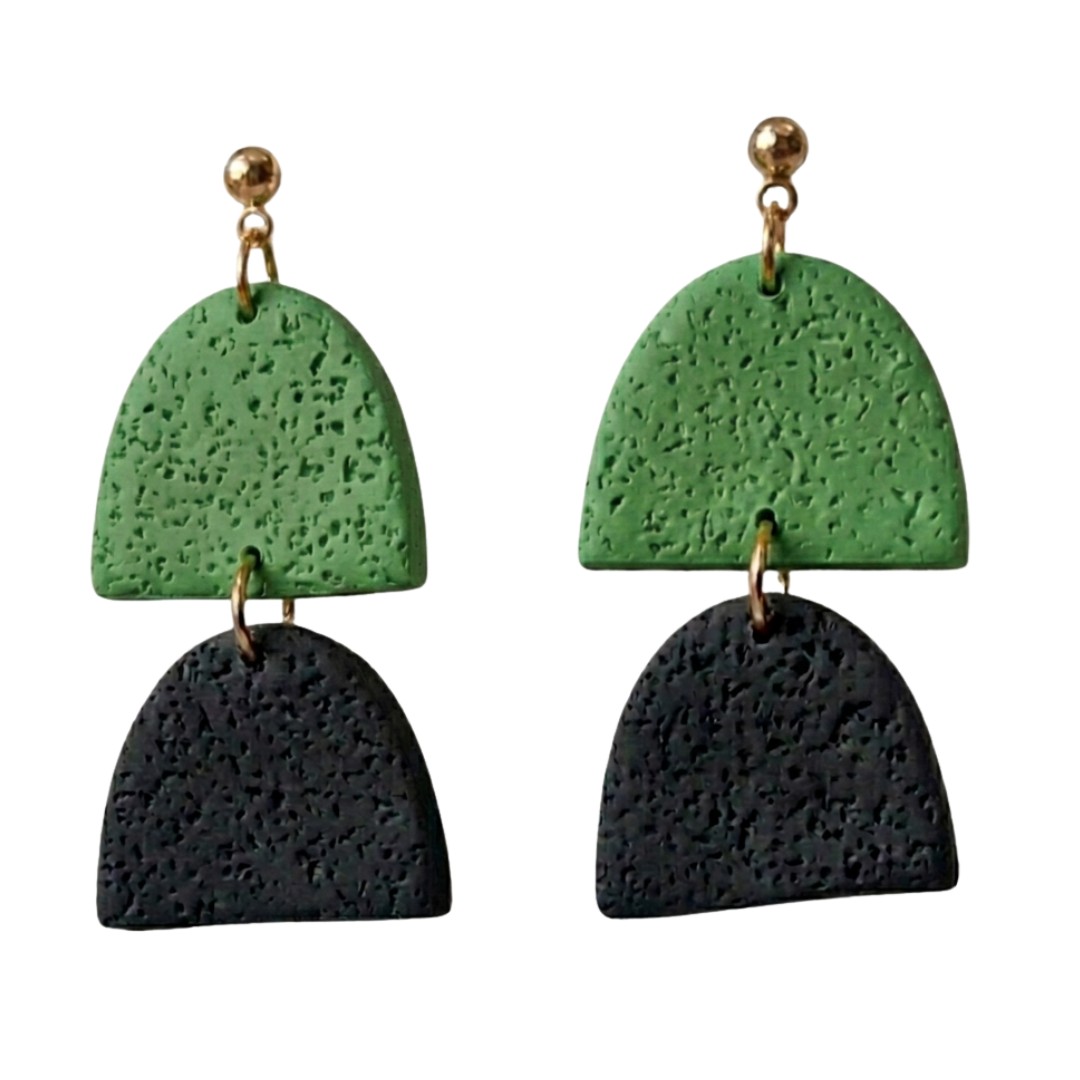 Sweet Tree Hazel, handcrafted polymer clay earrings