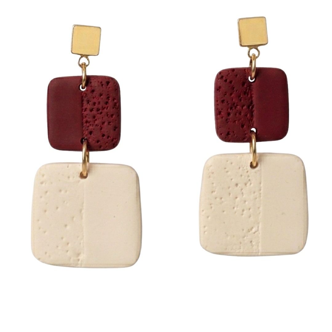 Sweet Tree Leah, handcrafted polymer clay earrings