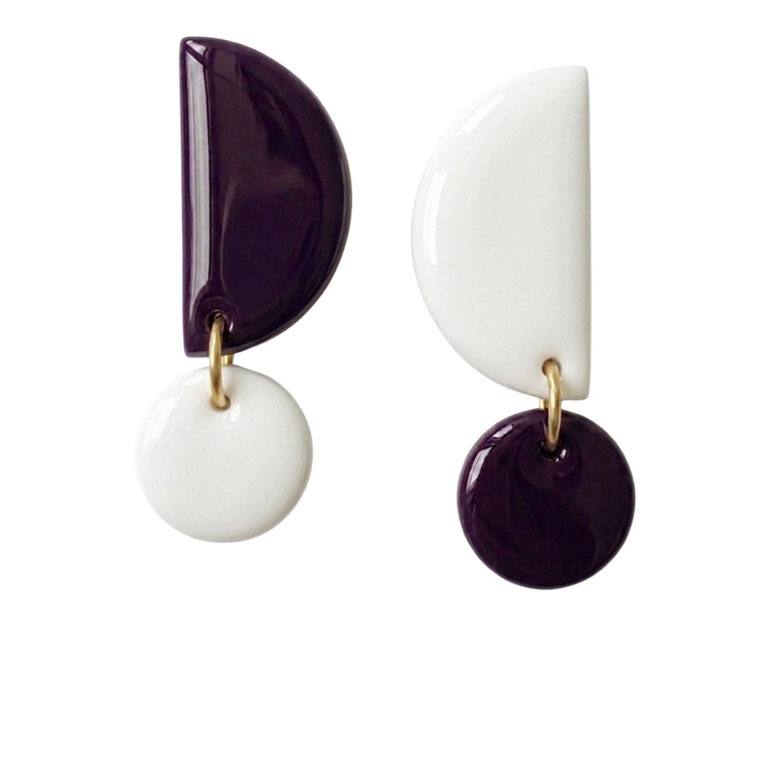 Sweet Tree Mae, handcrafted polymer clay earrings