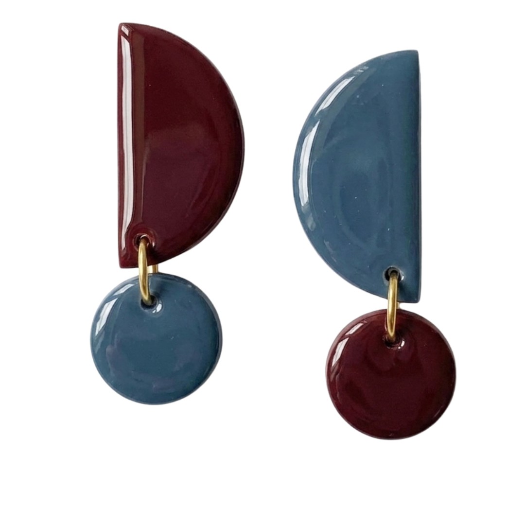 Sweet Tree Mae, handcrafted polymer clay earrings