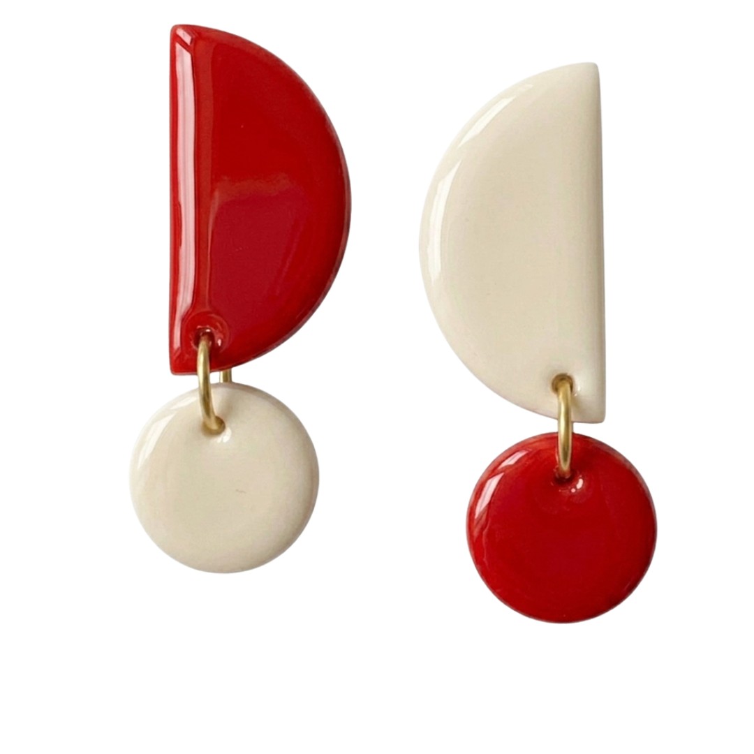 Sweet Tree Mae, handcrafted polymer clay earrings