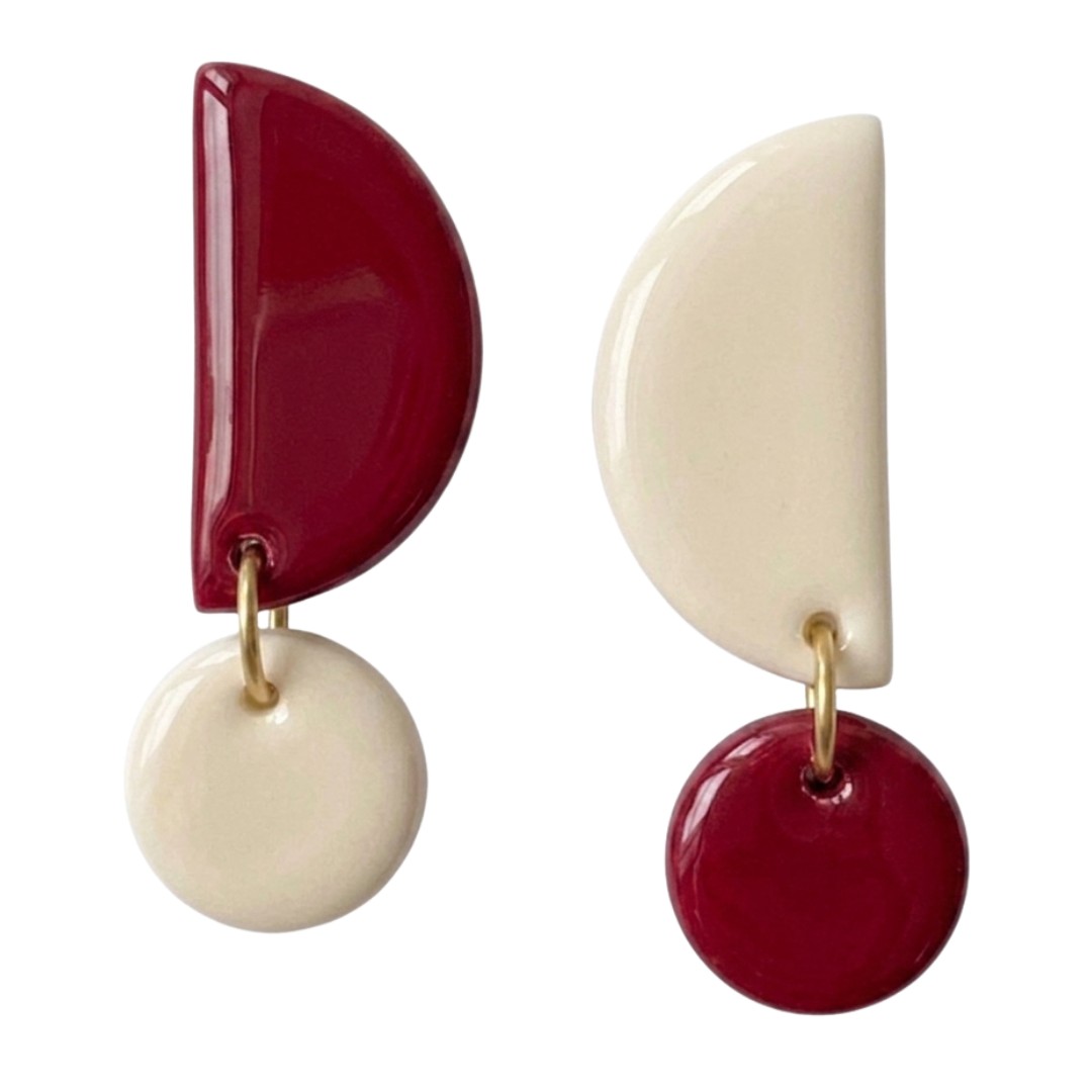 Sweet Tree Mae, handcrafted polymer clay earrings