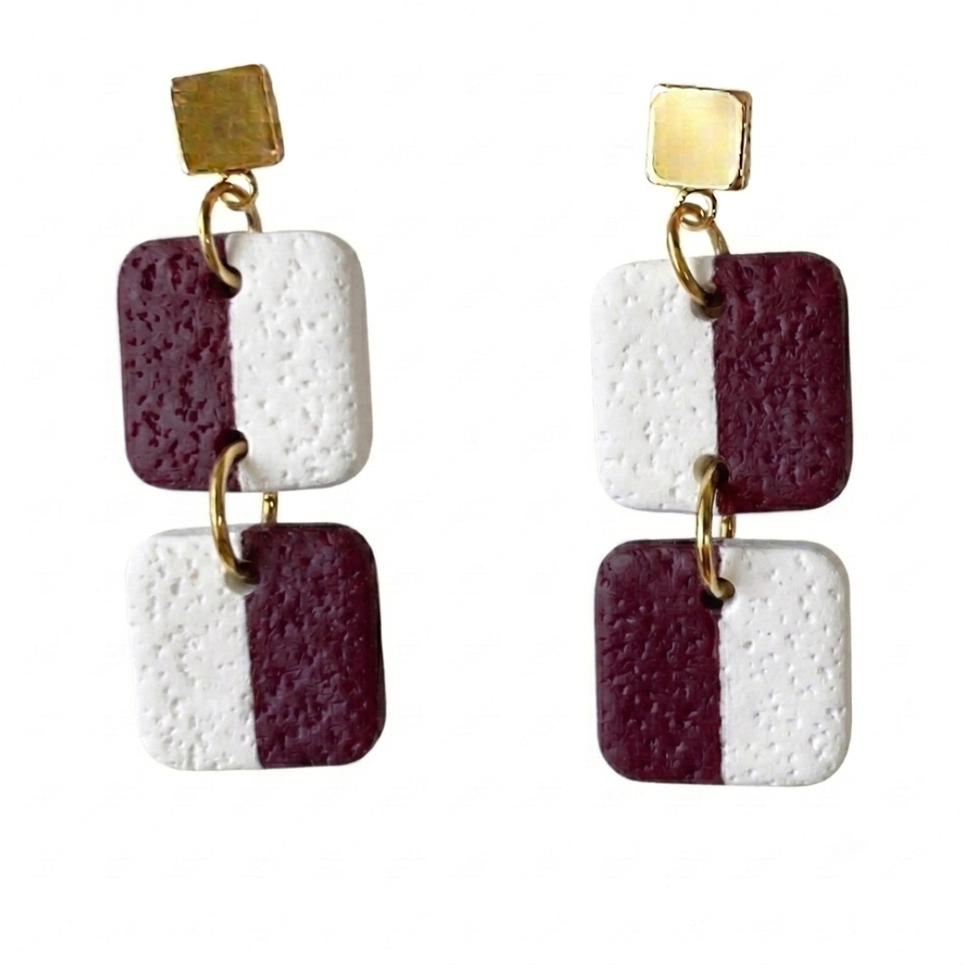 Sweet Tree Nell, handcrafted polymer clay earrings