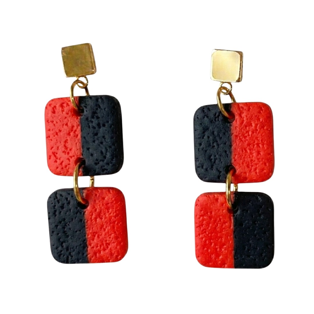 Sweet Tree Nell, handcrafted polymer clay earrings