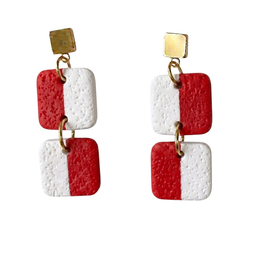 Sweet Tree Nell, handcrafted polymer clay earrings