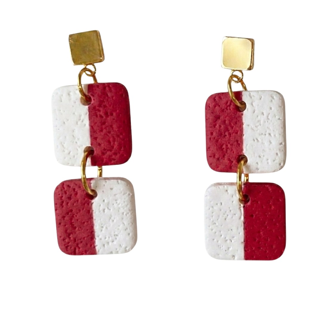 Sweet Tree Nell, handcrafted polymer clay earrings