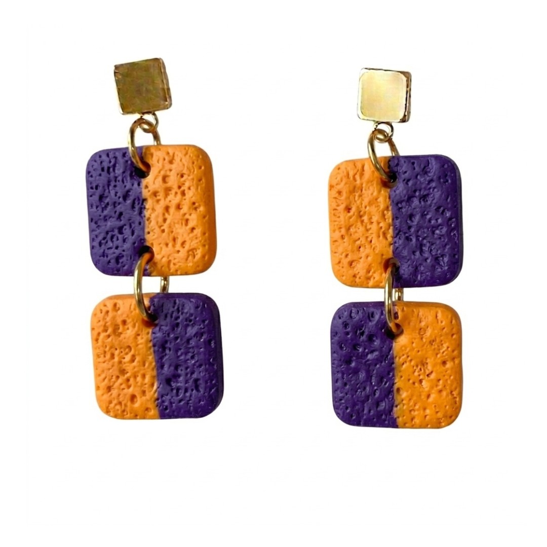 Sweet Tree Nell, handcrafted polymer clay earrings