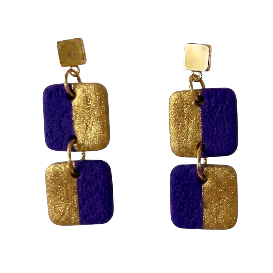 Sweet Tree Nell, handcrafted polymer clay earrings