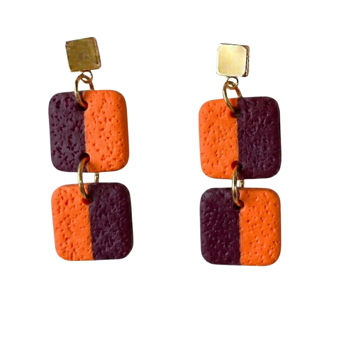Sweet Tree Nell, handcrafted polymer clay earrings