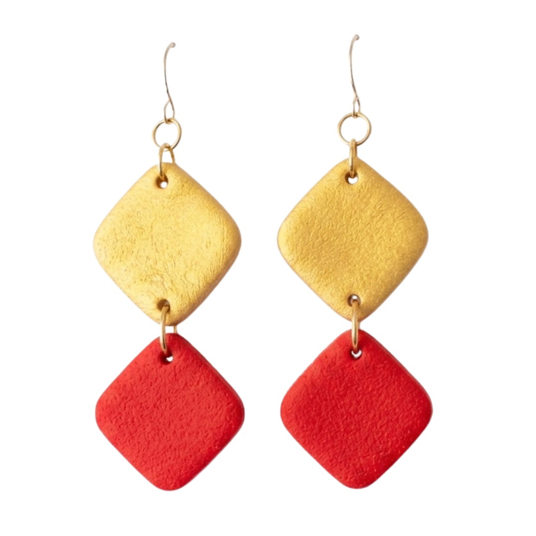 Sweet Tree Willa, handcrafted polymer clay earrings
